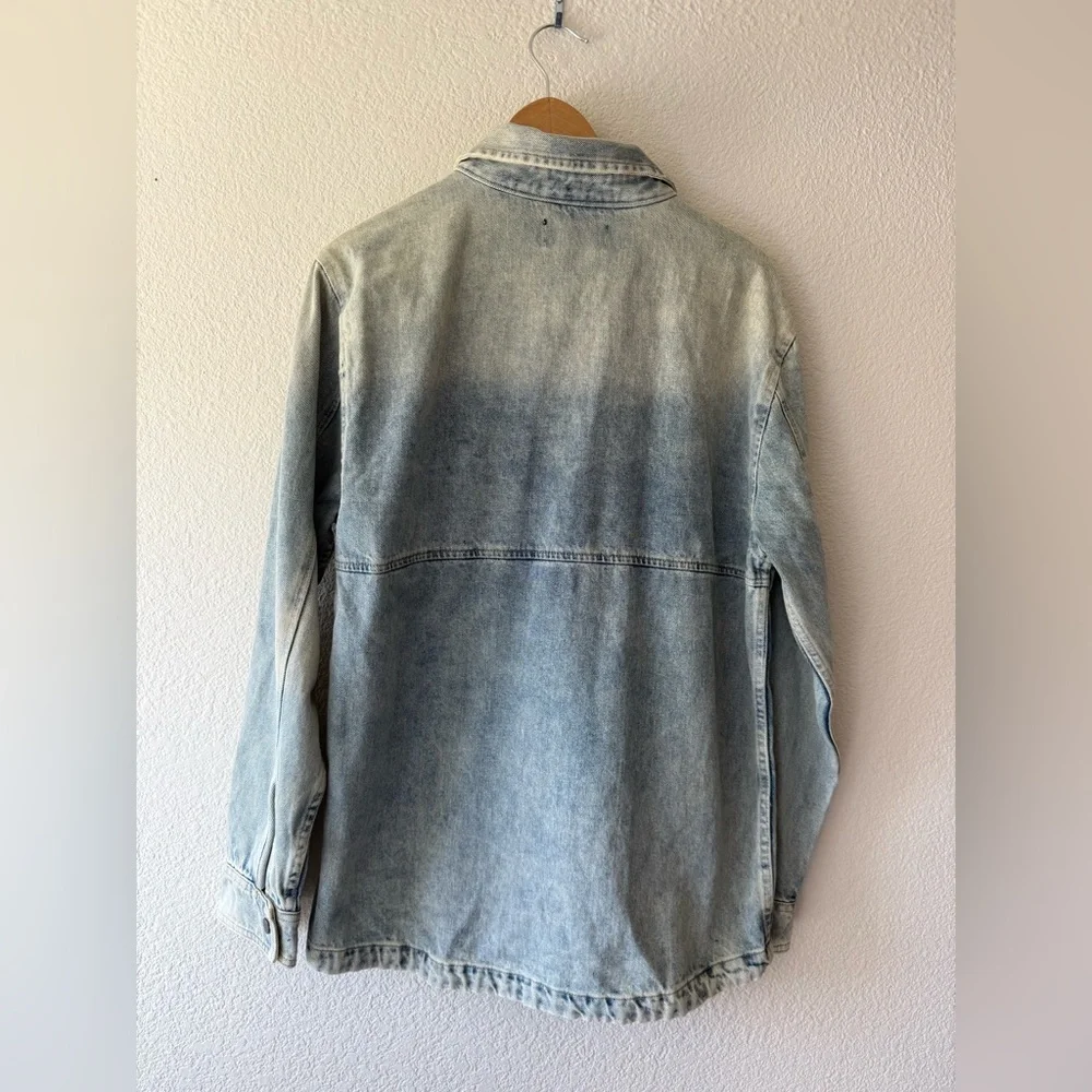 NO BOUNDARIES Denim Shacket - Picture 2 of 4